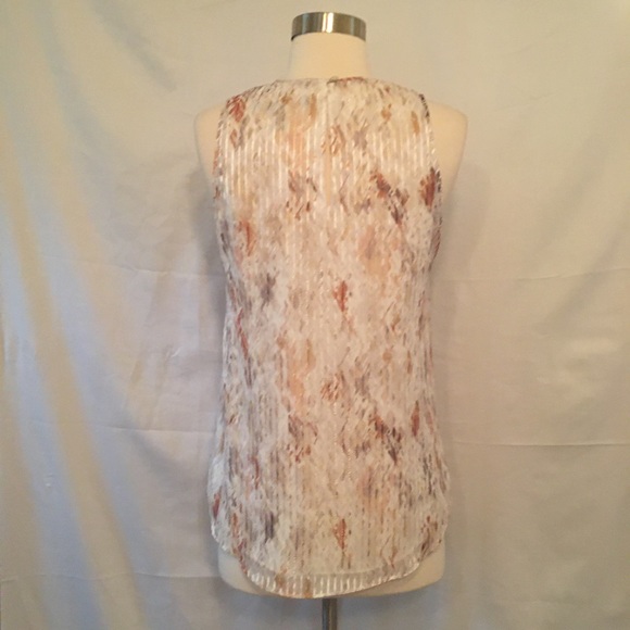 WHBM Shadow Stripe Shell Metallic Layered Tank XS - Picture 7 of 8